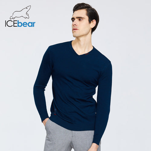 ICEbear Spring 2020 New Men's Sweater Fashion Round Neck Sweater Brand Clothing 1901