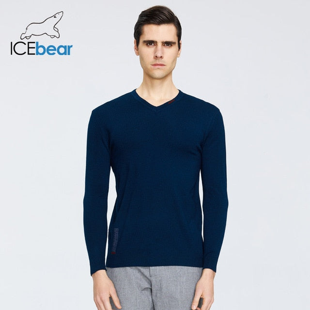 ICEbear Spring 2020 New Men's Sweater Fashion Round Neck Sweater Brand Clothing 1901