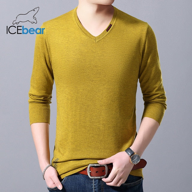 ICEbear Spring 2020 New Men's Sweater Fashion Round Neck Sweater Brand Clothing 1901