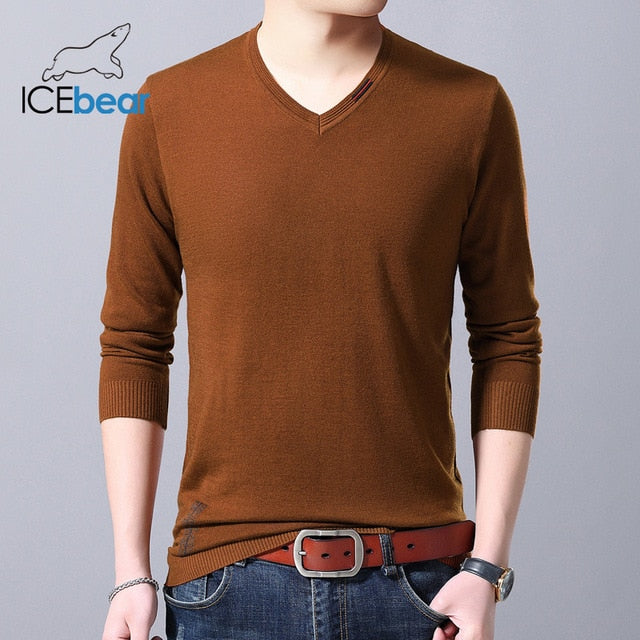 ICEbear Spring 2020 New Men's Sweater Fashion Round Neck Sweater Brand Clothing 1901