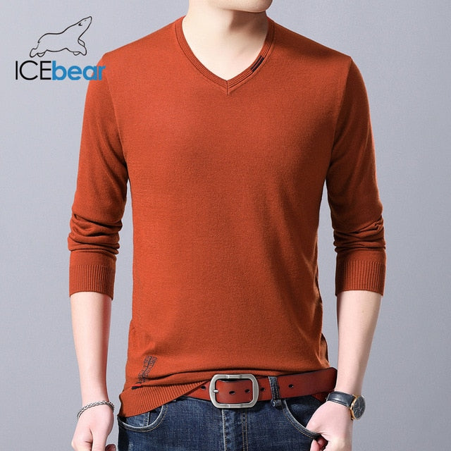 ICEbear Spring 2020 New Men's Sweater Fashion Round Neck Sweater Brand Clothing 1901