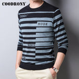 COODRONY Brand Sweater Men Casual Fashion Striped O-Neck Pullover Men Clothes Spring Autumn Knitted Soft Cotton Pull Homme C1036