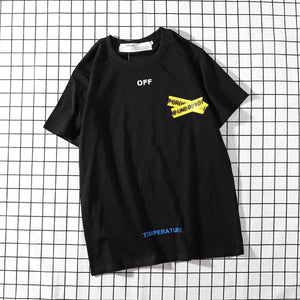Summer Wear Trend Ow off White Arrowhead Cordon Short Sleeve T-shirt Women's Popular Brand Pure Cotton MEN'S T-shirt Base Shirt