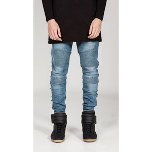 OLOME Skinny Biker Jeans Men Fashion 2020 Retro Nostalgia Straight Soft Black Men's Jean Trousers Casual Long Pants