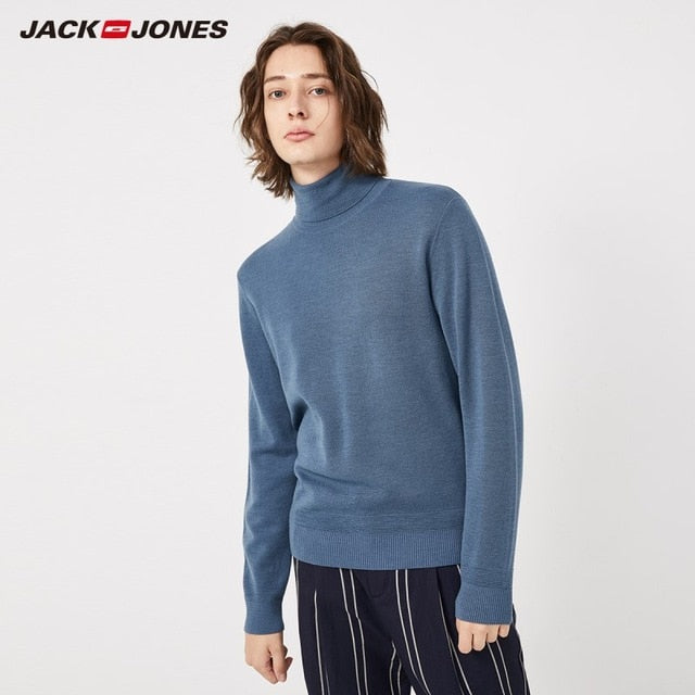 JackJones Men's Basic Multi-colored High-neck Woolen Knit Sweater| 219424504