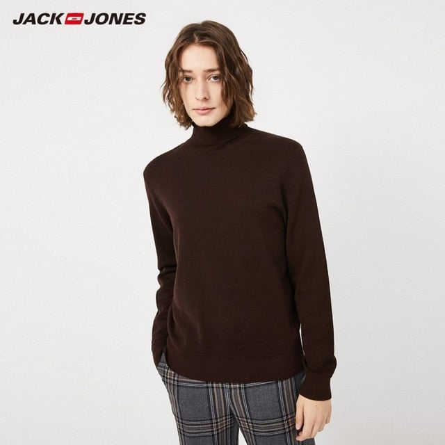 JackJones Men's Basic Multi-colored High-neck Woolen Knit Sweater| 219424504