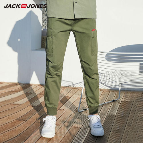 Jack Jones Men's Winter Drawstring Ankle-tied Cargo Pants Sports|JackJones 220114525