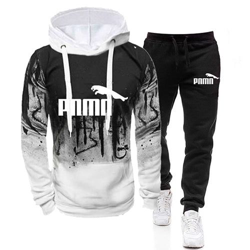 Chándal informal para Hombre, conjunto de 2 piezas, sudaderas con capucha, Ropa de primavera para Hombre, Jersey, sudaderas con capucha, pantalones, traje, Ropa para Hombre de talla grande