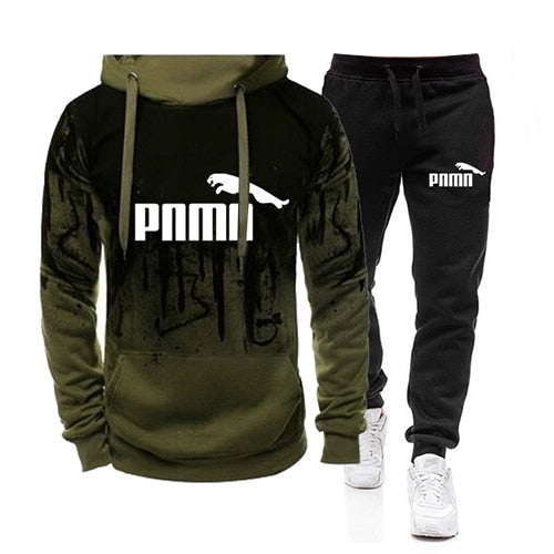 Chándal informal para Hombre, conjunto de 2 piezas, sudaderas con capucha, Ropa de primavera para Hombre, Jersey, sudaderas con capucha, pantalones, traje, Ropa para Hombre de talla grande
