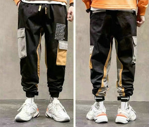 Streetwear pantalones cargo de harén multibolsillos para hombre, pantalones de chándal casuales de Hip Hop para hombre, pantalones Joggers, pantalones de moda Harajuku para hombres